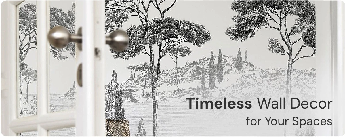 tropical timeless black white wallpaper for your spaces